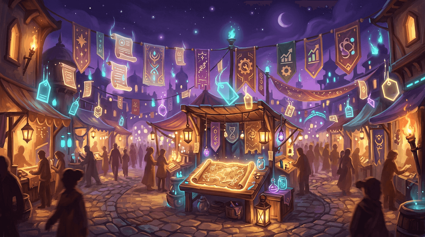 Илюстрация: пазар с програми, уъркшопи и събития