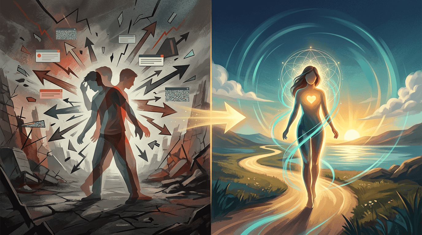 От разпокъсаност към цялостност: еднаква посока на ум, енергия и тяло вместо хаос и сивота